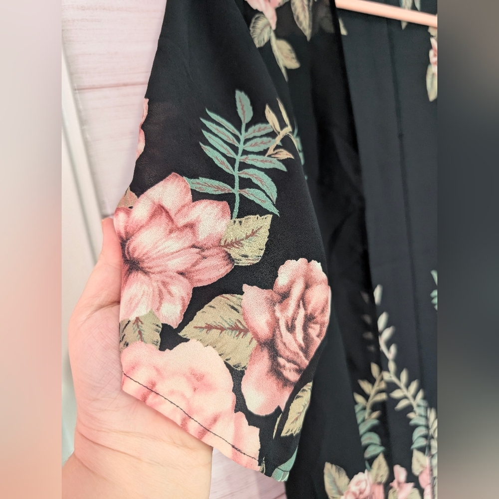 Euc Sirnna Sky Xs Floral Print Cover Up - Picture 6 of 7